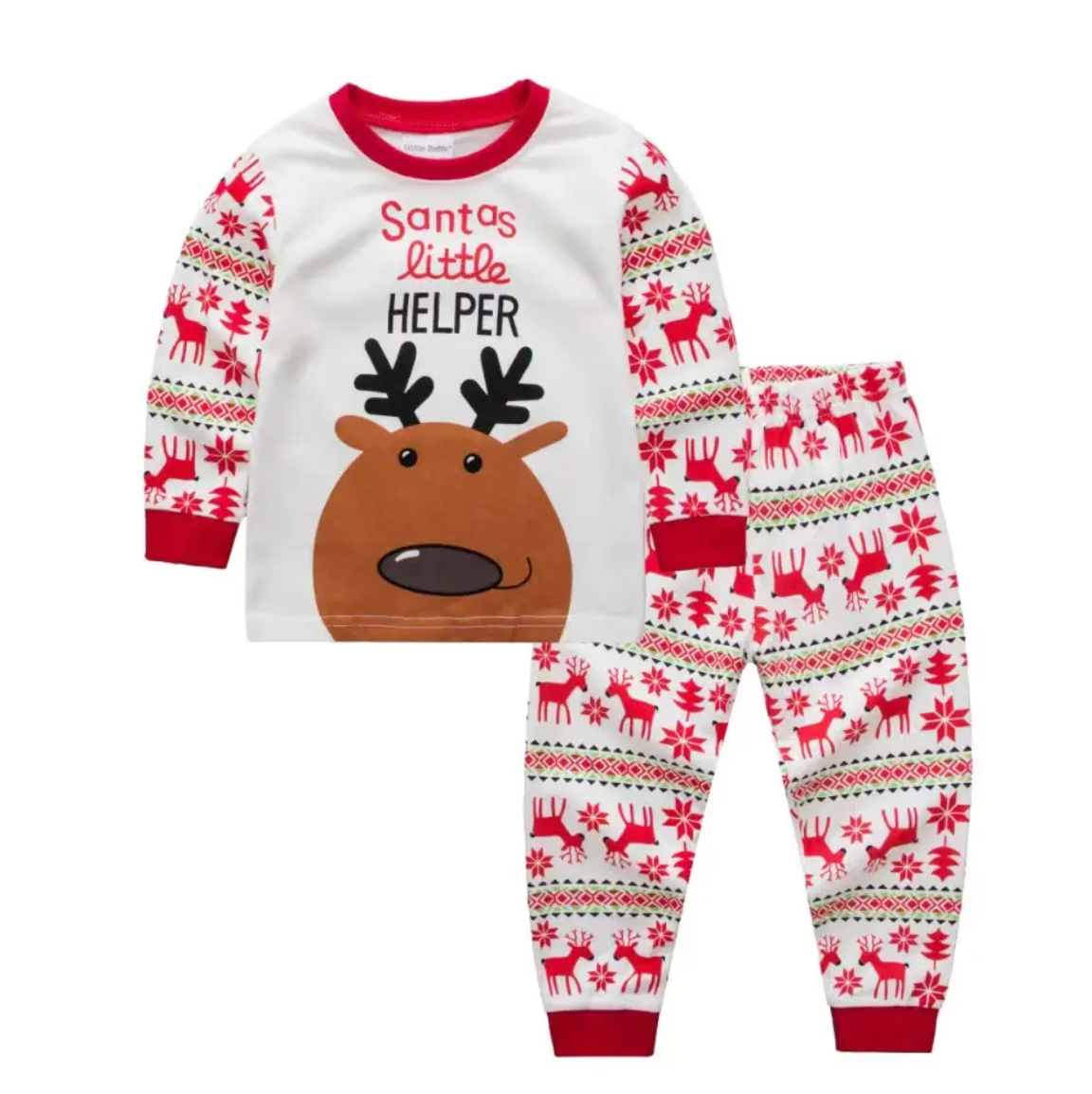 Pyjama Noel Blanc Rouge Enfant motif PJ03